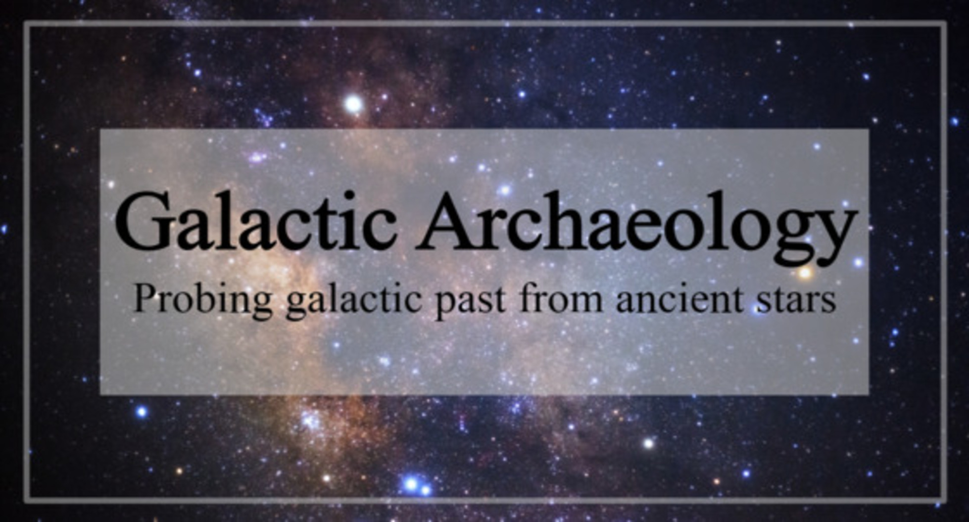 Galactic Archaeology